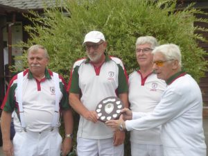 Men’s Triples, Winners Kevin Hill, Colin Watkins and Ian Holmes Runners up Ian Short, Ken Bud and Dave Hargreaves
