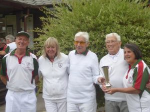Mixed Pairs, Winners Fay Pycroft and Terry Holmes runners up Mo Mathews and Kevin Gardner
