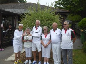 Mixed Triples, Winners John Mathews, Vera Moody & Chris Sirl, Runners up Doreen Holmes, Peter Harvey & Alan Mather