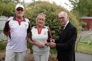 Green Medal Winner Sue Sirl, runner-up Dave Mather Comps 2025