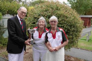 Ladies Champion Anita Pound, runner-up June Davis 2025 COmps